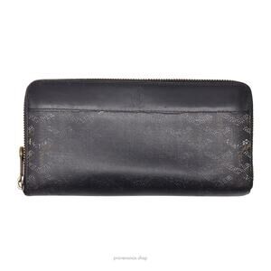 🔴 Goyard Matignon Zipped Wallet - Black Goyardine